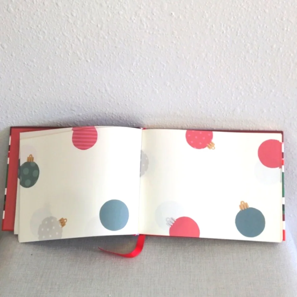 Kate Spade Jolly Stripe Memory book Christmas Holiday Scrapbook